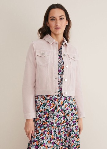 Phase Eight Caitlin Denim Jackets Pink Canada | DKSHJE-261